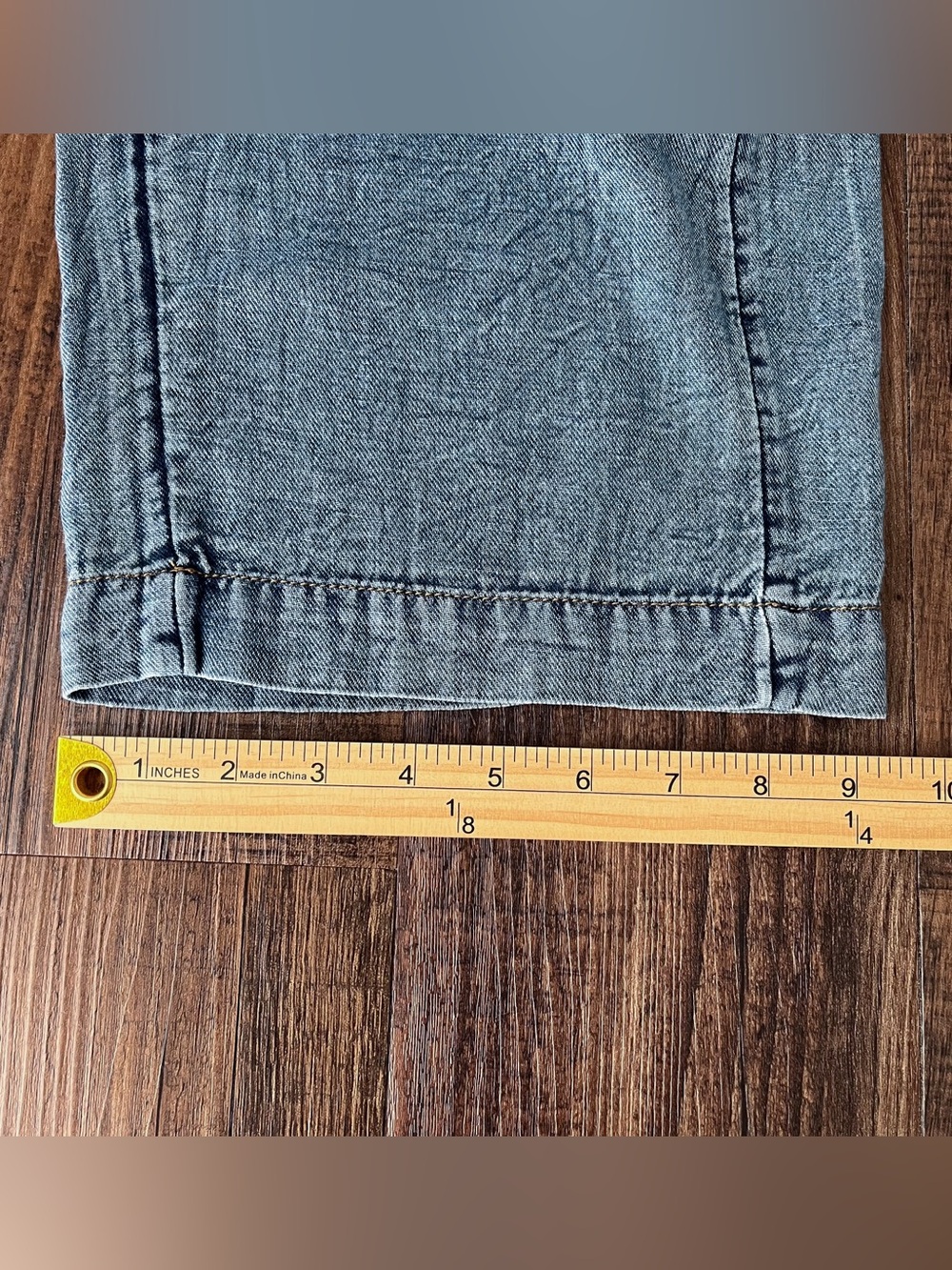 Anthropologie Pilcro Reese Barrel Leg Pull On Pants Smocked Cotton Size XS Blue - Picture 15 of 16